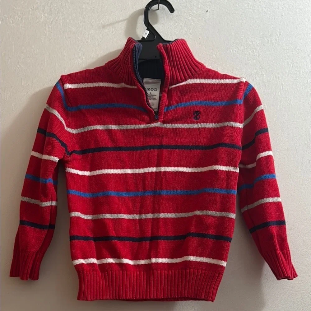 Izod Red Boy's sweater and shirt 5